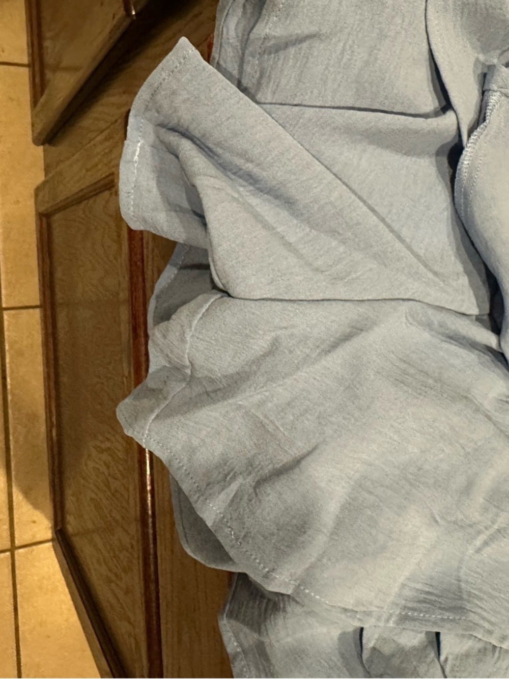 Light Blue Ruffled Mini Skort - Picture 5 of 6